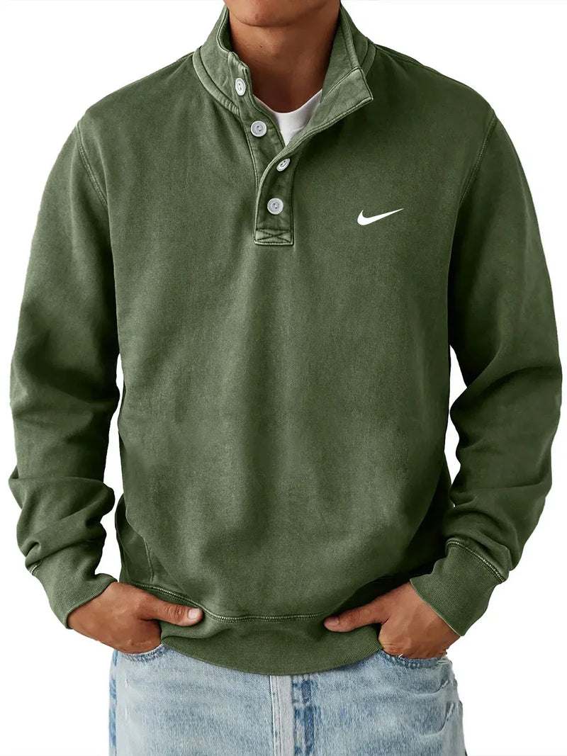 Nike – Sweat-shirt classique à col boutonné