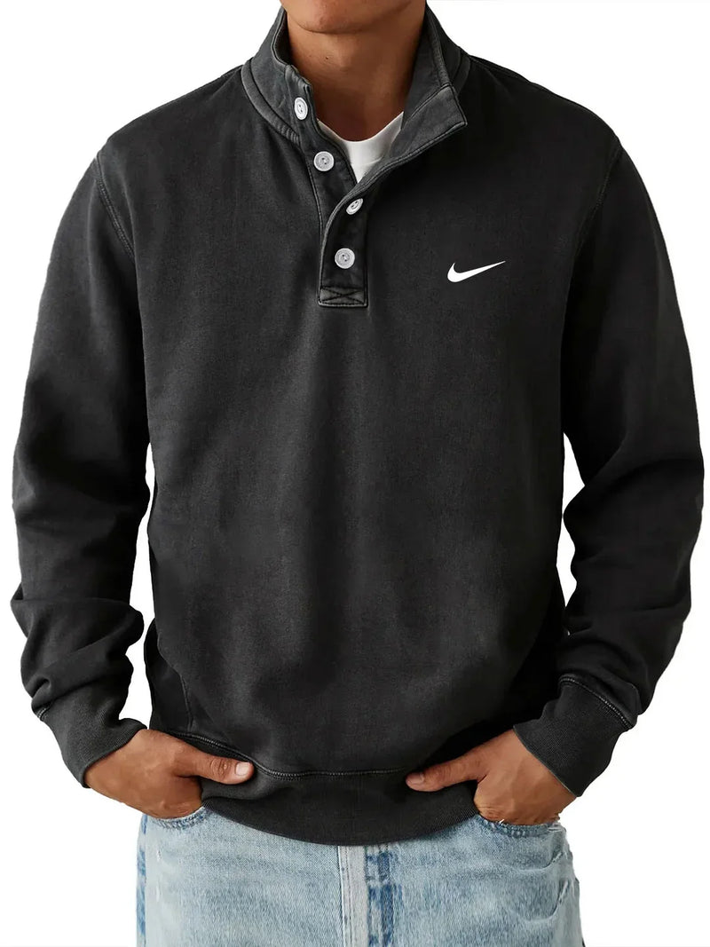 Nike – Sweat-shirt classique à col boutonné