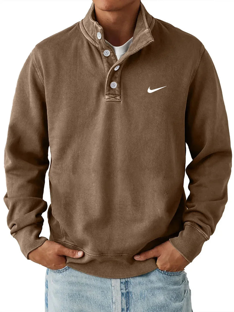 Nike – Sweat-shirt classique à col boutonné
