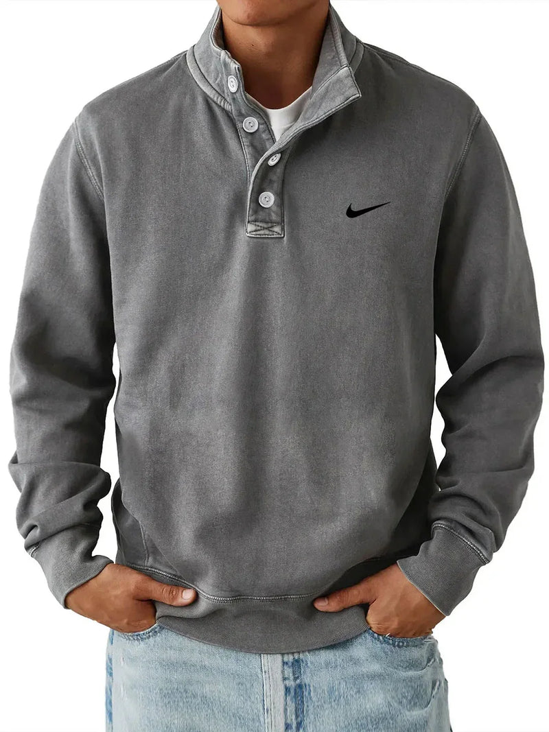 Nike – Sweat-shirt classique à col boutonné