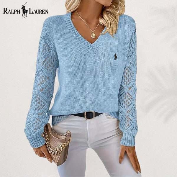 Pull en maille élégant à col en V