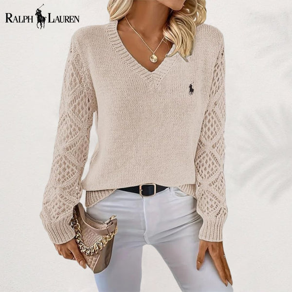 Pull en maille élégant à col en V