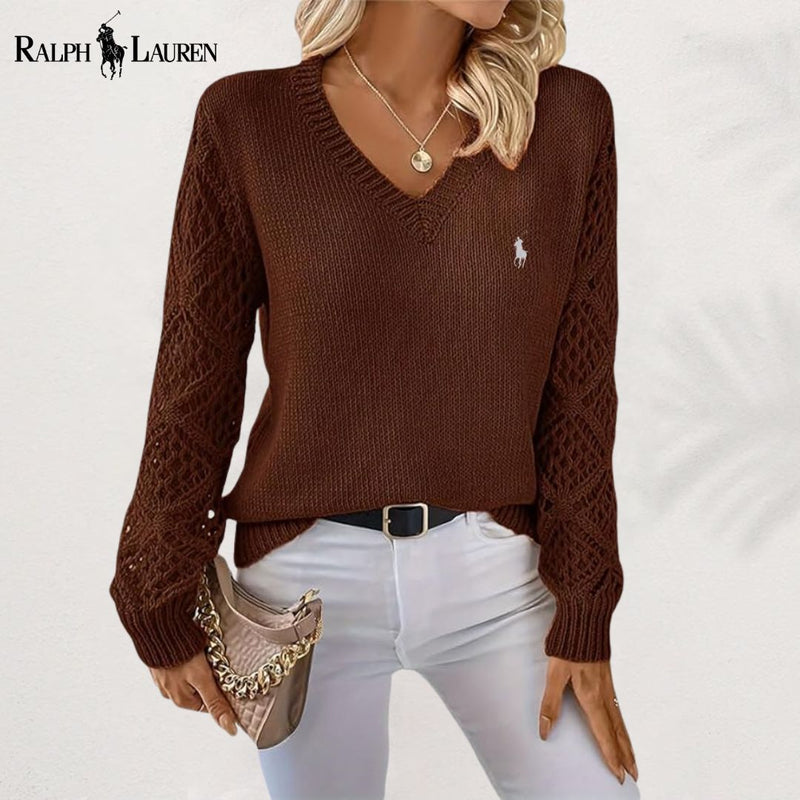 Pull en maille élégant à col en V