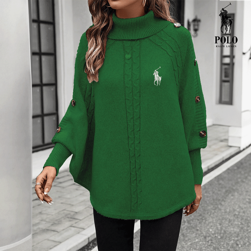 RL – Poncho Pull en Maille Élégant