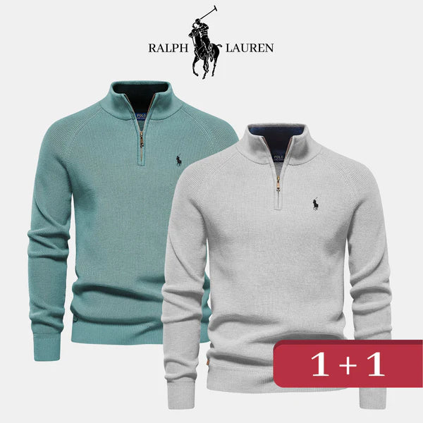 Pull col zippé R&amp;L 1+1 (DÉSTOCKAGE)