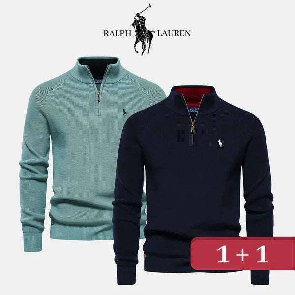 Pull col zippé R&amp;L 1+1 (DÉSTOCKAGE)