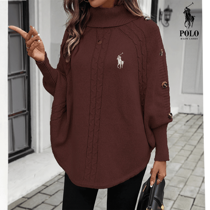 RL – Poncho Pull en Maille Élégant
