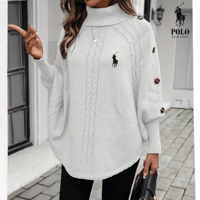 RL – Poncho Pull en Maille Élégant
